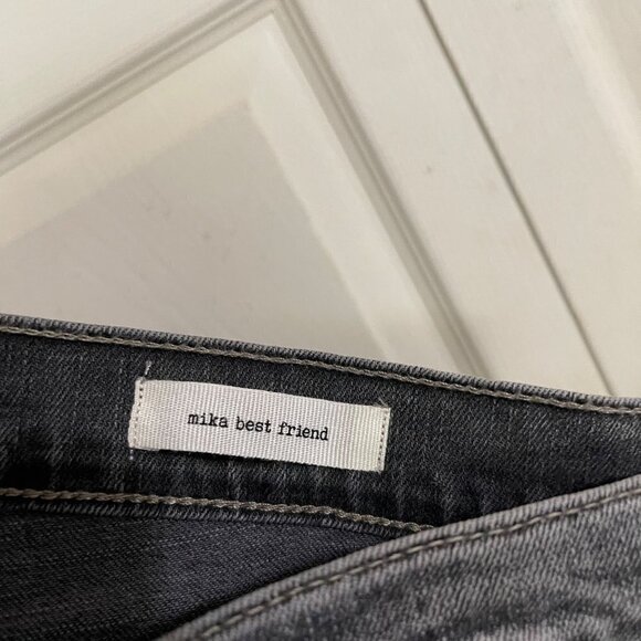 Jessica Simpson Womens Gray Mika Best Friend Floral Embroidered Cropped Jeans 31 - Picture 4 of 10